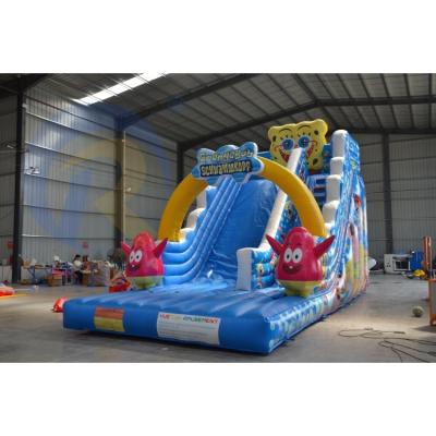 China Kid Cartoon Sport Games Water Slide with Wide Slip Lane and Swimming Pool PORTABLE Inflatable Fun for sale