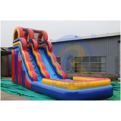 China Unsix PVC Adult Size Jumping Slide Long and Large Inflatable Water Slide with Bouncer for sale