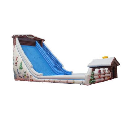 China Customized Design PVC Snow Dry Slide Inflatable Toboggan Run Slide for Kids and Adults for sale