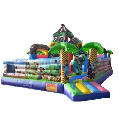 China 0.55mm PVC Tarpaulin Inflatable Bouncy Castle Mine/Craft Fun Park for Children's Play for sale