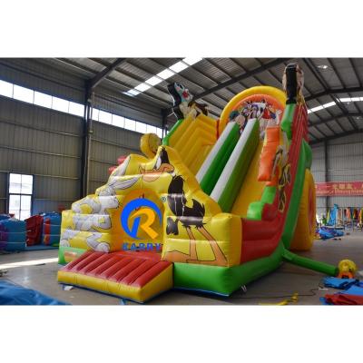 China Water Home Garden Mini Bounce Pvc Mario Detached Pool Cartoon Character Inflatable Bounce House with Slide for sale