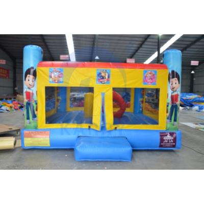 China PORTABLE PVC Children's Amusement Bounce Trampoline Inflatable Bouncy Castle with Slides for sale