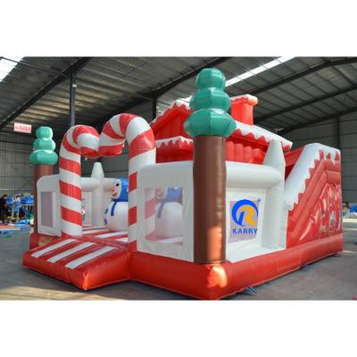 China Outdoor Merry Christmas Theme Tree Castle Inflatable Bounce House for Kids and Adults for sale