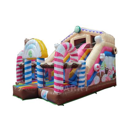 China Inflatable Candy Theme Castle Bounce House Slide Combo with Blower and PVC Material for sale