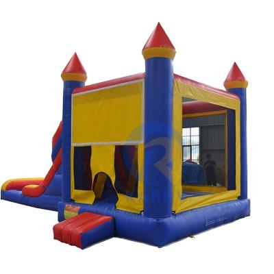 China Custom Kids Games Inflatable Castle Wet Dry Bouncer Pool Slide Combo Jumping Castle with Waterslide Pool Age 14 for sale