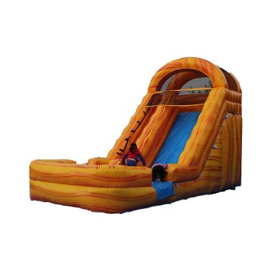 China Summer Water Park Kid Toys Game 18ft PVC Inflatable Water Slide with Swimming Pool for sale