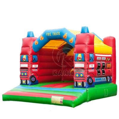 China Fire truck PVC commercial bounce house combo for events inflatable bouncy house for sale