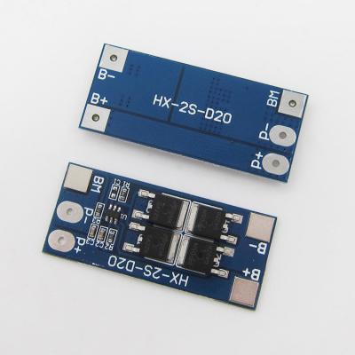 China BMS 2S 13A 18650 lithium battery pool 7.4V lithium battery protection board HX-2S-D20 for sale