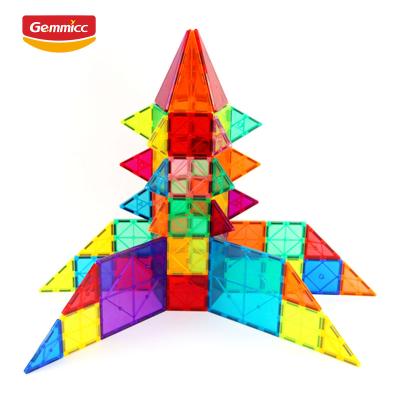 China Intellectual Development Magnetic Building Toys Gemmicc 200 PCS Can Build Lots of Shapes Kids Intelligence Toys Magnetic Building Blocks Set for sale