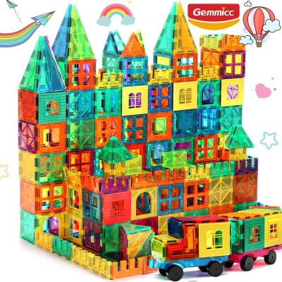 China Intellectual Development Magnetic Building Toys Gemmicc 2023 New Arrival Hot Selling Products 100Pcs Building Blocks Set Educational Toys Colorful Magnetic Tiles for sale