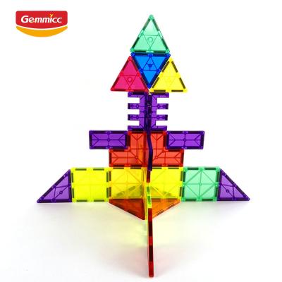 China Gemmicc Intellectual Development Magnetic Building Toys 148 PCS Plastic Magnetic Building Tiles REFRESH STEAM Blocks Model Building Toys Set for sale