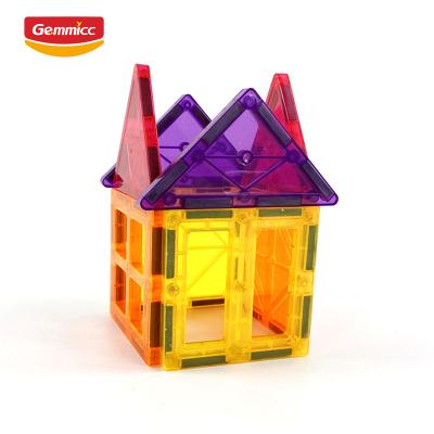 China Intellectual Development Toys Gemmicc Magnetic Building Educational Rod Toys Building Block 3D Magnetic Tiles Toy Set for sale