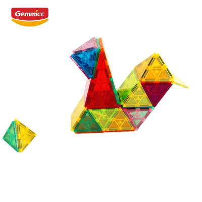 China Gemmicc Magnetic Intellectual Development Building Toys Kids 3D DIY Educational Building Magnetic Building Tiles Toys Building Block Sets for sale