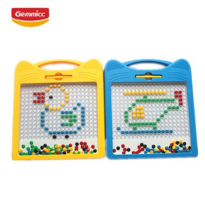 China Kids Educational Toy Gemmicc Colorful Bead Learning Magpad Kids Learning Mini Magnetic Drawing Board For Kids for sale