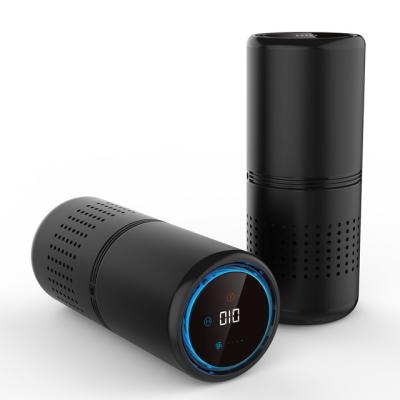 China Small Car Air Purifier 3 in 1 Purifier 13 Grade HEPA Filter Anion Car Charger Dual USB Car Air Purifier for sale