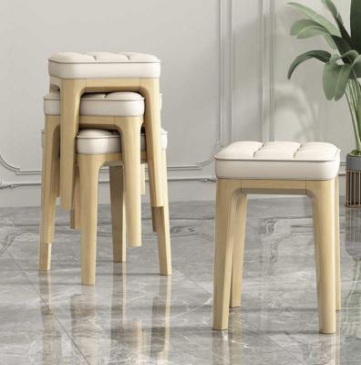 China Modern Customized Wood Fabric Dining Makeup Bar Stools Chairs Shoe Changing Ottoman Stool for sale