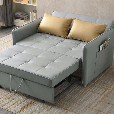 China (Other)Adjustable Modern Hotel Home Use Pull Out Fabric Sleeper Couch Sofa With Bed Folding Living Room Furniture for sale