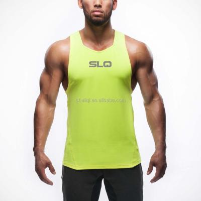 China Anti-pilling 95% 5% Polyester Spandex/Elastane Mens Fitted Sport New Style Sleeveless T-Shirts For Printing for sale