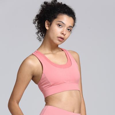 China Antibacterial Crop Top Yoga Bra Fitness Women Yoga Gym Vest In Sports Running Bra for sale