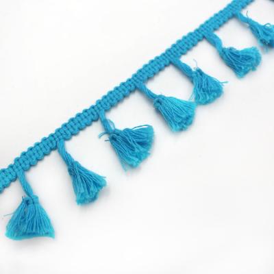 China 4.5cm Wide Missing Cotton Tassel Fringe Trim Ribbon Eco-Friendly Trimming For Sewing Crafts, Apparel, Bedding, Curtains for sale