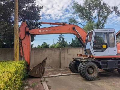 China Hitachi EX 160WD Used Wheel Excavator 102 kN 1.26m Bucket width for sale