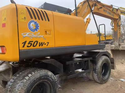 China 17.17 ton Hyundai R150W-7 Gebruikte wielgraafmachine 4.5L Verplaatsing Te koop