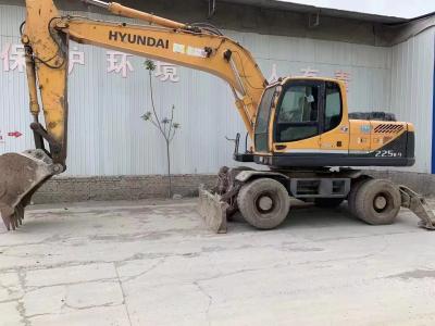 China Hyundai 225W-9 Used Wheel Excavator Max. Reach horizontal 9.8m for sale