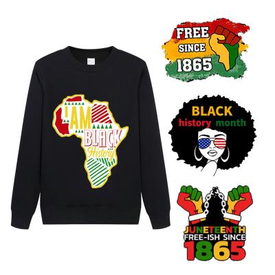 China Garment \ Jeans \ Shoes \ Bags\Socks High Quality Black History Month sticker heat transfer vinyl Plastisol Heat Transfers iron on transfer print on t-shirt for sale