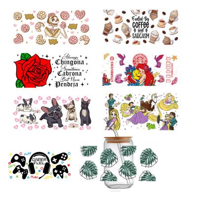 China Cup Factory design uv dtf cup wrap transfers uv dtf cup wraps transfer film sheet label uv dtf sticker for mugs for sale