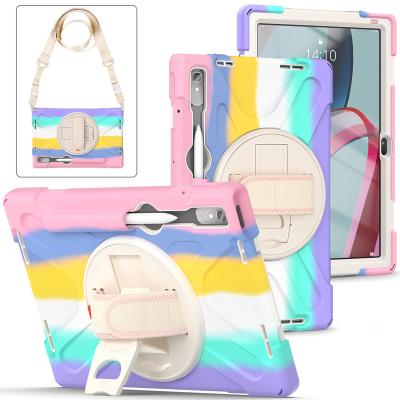 China Popular Bumper Heavy Duty Silicone Tablet Case For Lenovo Tab P11 Pro 11.2 2022 TB-138FC/132FU Rugged Cover With Shoulder Strap for sale