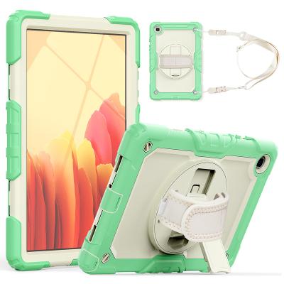 China For Samsung Galaxy Tab A7 Hybrid Shockproof Rugged For Samsung Galaxy Tab A7 Case With Spinning Hand Strap Cover Tab A7 10.4 inch T500 T505 for sale