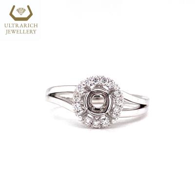 China FASHIONABLE New Design Real Diamond 0.70 Carat Semi-Cast Ring Wholesale Ring Mounting for sale