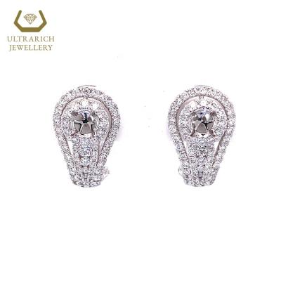 China FASHIONABLE Real Natural 18K Gold Diamond Earring Mounting Manufacturer With for sale