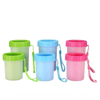 China Viable Wholesale Pet Feet Cleaning Wash Cup Green Foot Seal Manufacturer Pet Paw Cleaner for sale