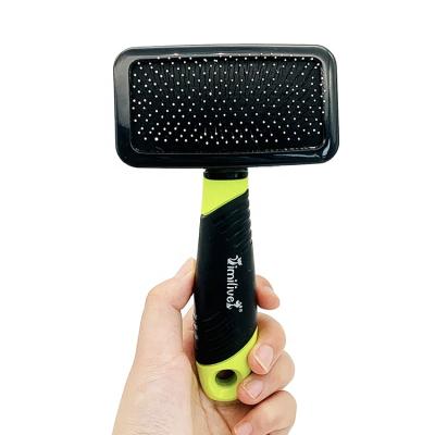 China Hot Selling Viable Pet Hair Dryer Dog Slicker Broom Brush Pet Bath Brush Pet Grooming Slicker Brush for sale