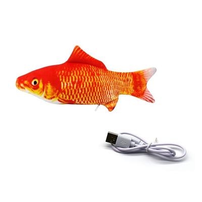 China Viable Electric Movable Fish Cat Toy Realistic Interactive Flopping Fish Cat Kicker Catnip Toys for Pets Kitten for sale