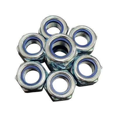 China Heavy Industry Factory Hot Sale Galvanized Anti-Slip Anti-Loose Nylon Locking Hex Nut for sale