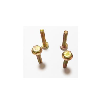 China Building Made in China high strength non-slip color plated toothed hex flange bolts for sale