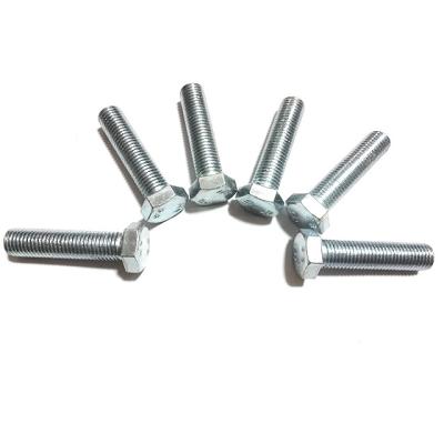 China Industry Blue and White Zinc Grade 8.8 Hexagon Bolts Galvanized Hex Screws for sale