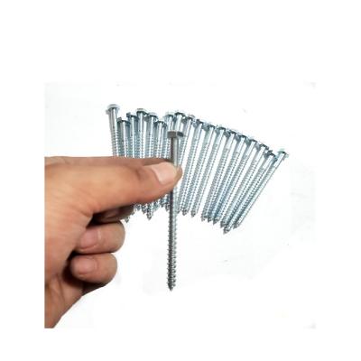 China HEX Best Price Blue White Zinc Hex Flange Wood Grain Screws for sale