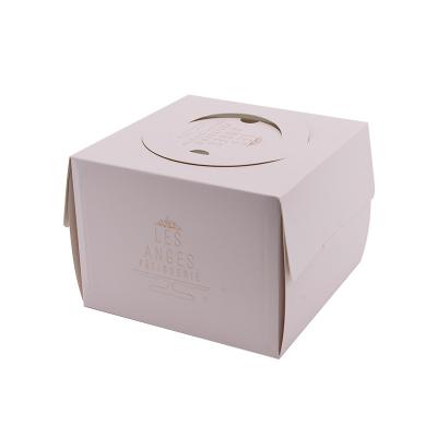 China Recycled Materials Food Grade Pink Cake Box Bakery Box For Cake for sale