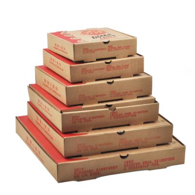 China Recycled Materials Logo Printed Kraft Paper Custom Pizza Packaging 12 Inch Cheap Empty Corrugated Cardboard Pizza Box Wholesale for sale