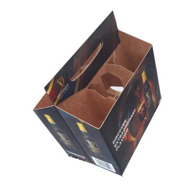 China Recyclable Wholesale Cheap Takeout Kraft Bottle 6 Beer Carrier for sale