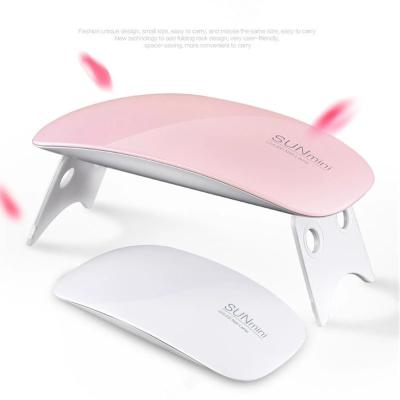 China Mini Light 6w Pink Red Plastic Powerful Curing Gel Pro Led Light UV Led Nail Lamp For Nail Gel Polish Dryer Sunmini Mouse Manicure UV Lamp for sale