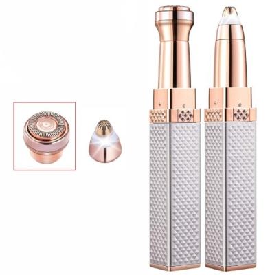 China Lady Rechargeable Mini Eye Brow Shaver Razor LED USB CE FCC MSDS Outdoor Painless Electric Eyebrow Trimmer Hair Remover for sale