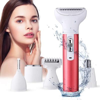 China Beauty Product Hair Removal Hair Remover Bikini Trimmer 5 In 1 Rechargeable Hair Epilator Lady Shaver for sale