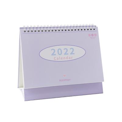 China Cream Basic Color Desk Calendar Table Calendar Desktop Learning Coil Desk Calendar Year-Round Calendar for sale