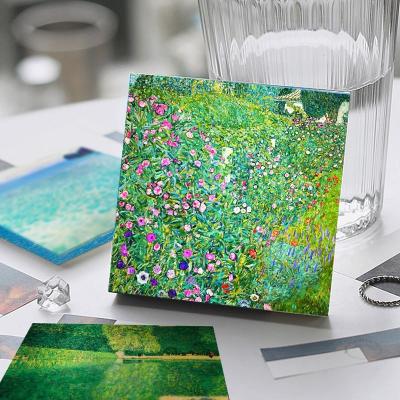 China Art Style Oil Painting Memo 50 Thick Sheets Creative Tearable Protective Color Manual Decoration Notepad for sale