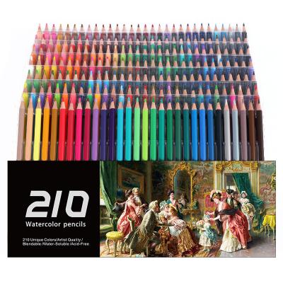 China High Quality School Colors 120/150/180/210 Color Paint Pencils Set, Wholesale Promotional Colorful Colored Pencil Set for sale