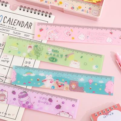 China School 15/20 cm Drawing and Drafting Measuring Ruler Cartoon Student Ruler Office Work Table Acrylic Ruler for sale